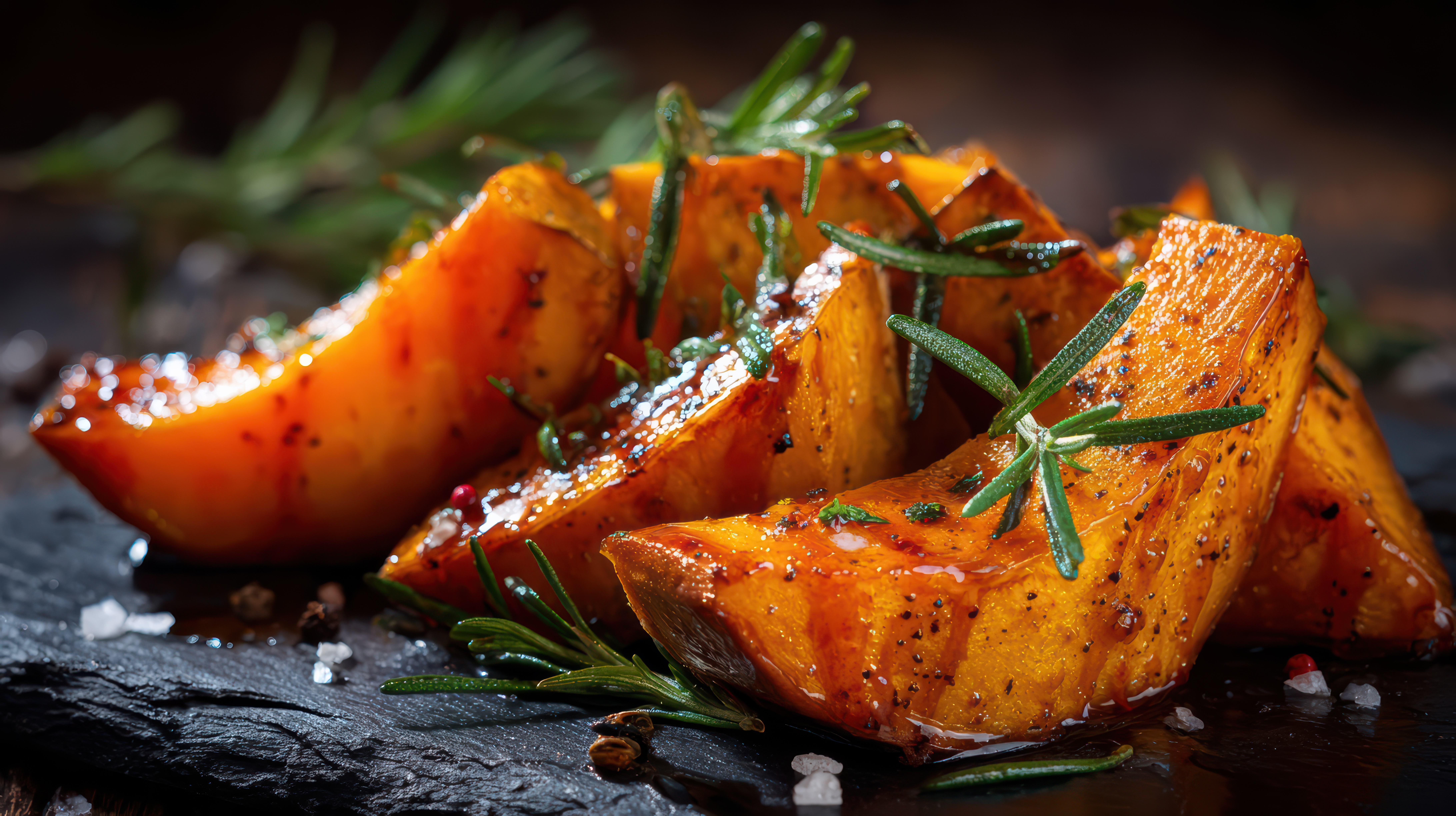 Roasted sweet potato halves